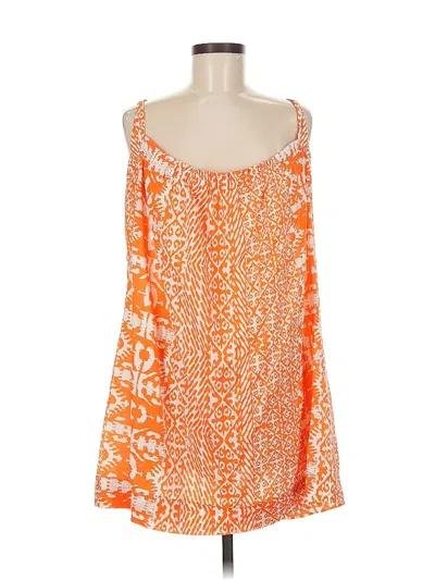 Pre-owned Oscar De La Renta Sleeveless Blouse In Orange