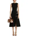 Oscar De La Renta Sleeveless Butterfly Detail Split Skirt Dress