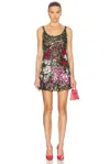 Oscar De La Renta Sleeveless Mini Dress In Multi
