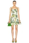 OSCAR DE LA RENTA SLEEVELESS POPLIN MINI DRESS