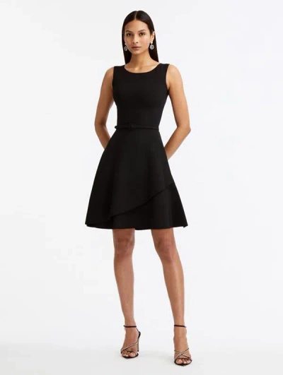 Oscar De La Renta Sleeveless Wrap Effect Dress In Black