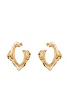 Oscar De La Renta Small Abstract O Hoop Earrings In Gold