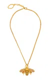 Oscar De La Renta Small Bee Pendant Necklace In Gold