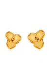 Oscar De La Renta Small Blossom Earrings In Gold