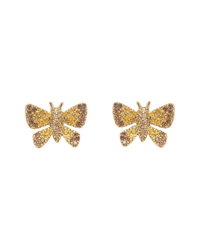 Oscar De La Renta Small Butterfly Earrings In Topaz Multi