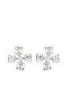 Oscar De La Renta Small Clover Earrings In Silver