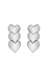 Oscar De La Renta Smooth Heart Drop Earrings