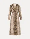 Oscar De La Renta Snake Cotton Trench Coat