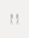 Oscar De La Renta Snake Pearl Drop Earrings
