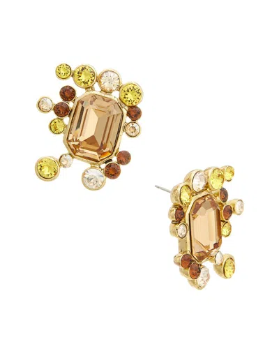Oscar De La Renta Square Stud Earrings In Gold