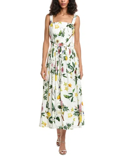 Oscar De La Renta Starfruit Tank Dress In White