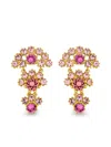 Oscar De La Renta Faceted Crystal Arch Drop Earrings In Gold