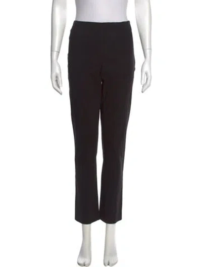 Pre-owned Oscar De La Renta Straight Leg Pants In Black