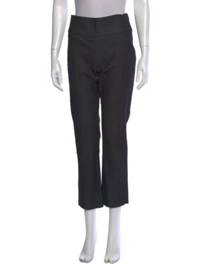 Pre-owned Oscar De La Renta Straight Leg Pants In Black