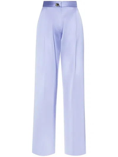 Oscar De La Renta Seam Detail Satin Pant In Wisteria