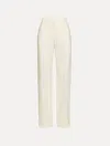 Oscar De La Renta Straight-leg Wool Pants In White