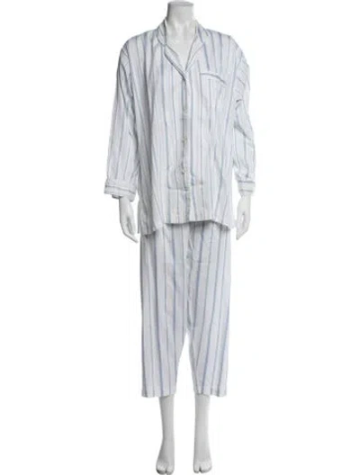 Pre-owned Oscar De La Renta Striped Pajamas In Multi