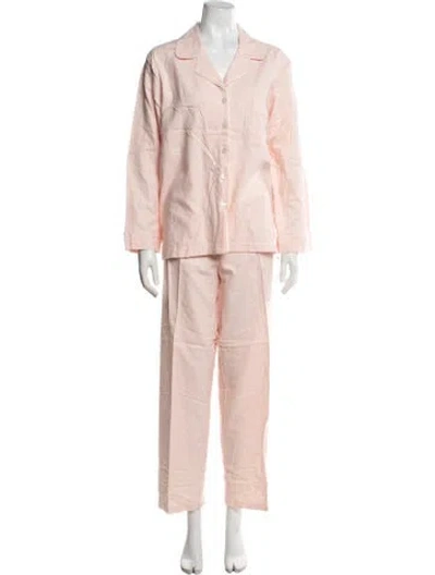 Pre-owned Oscar De La Renta Striped Pant Set W/ Tags In Pink