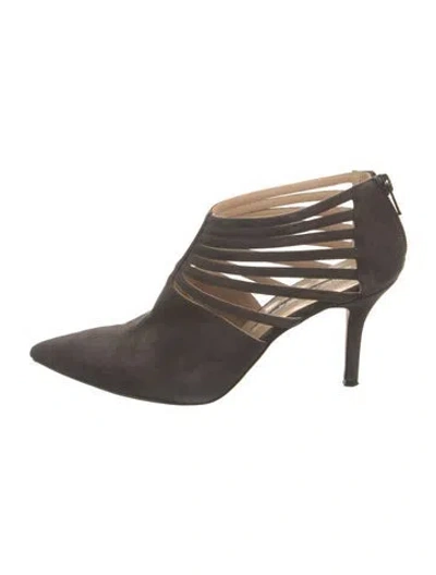 Pre-owned Oscar De La Renta Suede Mules In Multi