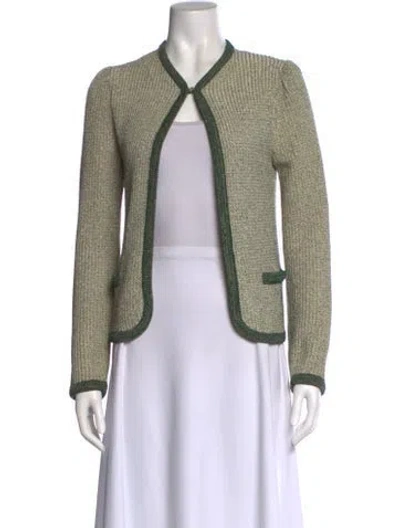 Pre-owned Oscar De La Renta Sweater In Green