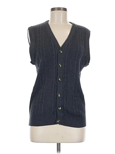 Pre-owned Oscar De La Renta Sweater Vest In Blue
