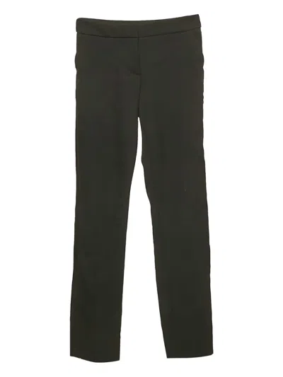 Pre-owned Oscar De La Renta Tailored Gabardine Trousers In Black