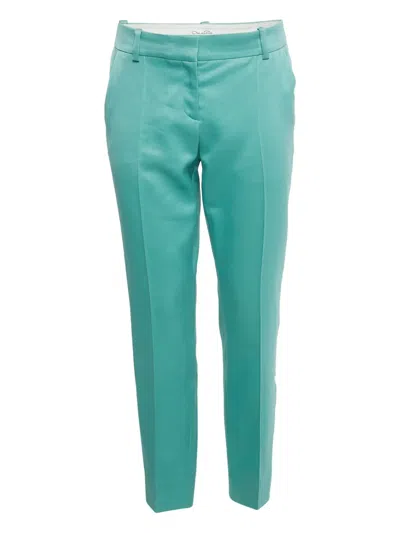 Pre-owned Oscar De La Renta Tailored Trousers In Green