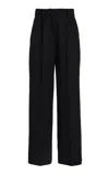 Oscar De La Renta Tailored Wool-blend Wide-leg Pants