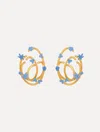 Oscar De La Renta Tangled O Floral Earrings