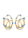 Oscar De La Renta Tangled O Floral Earrings In Gold