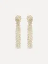 Oscar De La Renta Bead-embellished Clip-on Earrings In Gold