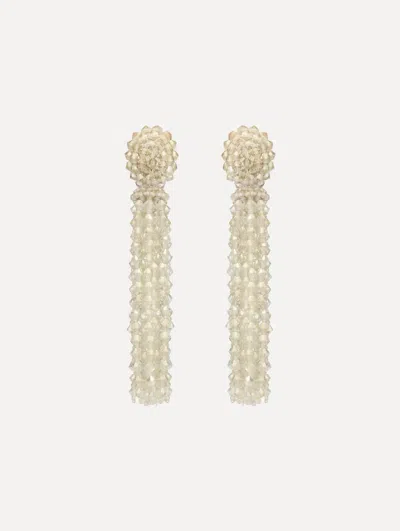 OSCAR DE LA RENTA TASSEL CLIP-ON EARRINGS