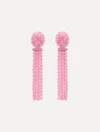 Oscar De La Renta Tassel Clip-on Earrings In Pink