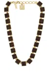 Oscar De La Renta Tennis Necklace In Brown