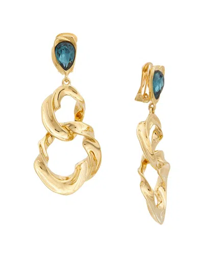Oscar De La Renta Textured Baroque Earrings In Gold