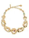 Oscar De La Renta Textured Chain-link Necklace In Gold