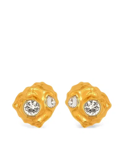 Oscar De La Renta Textured Clip-on Earrings