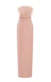 Oscar De La Renta Textured Point D'esprit Silk Gown In Pink