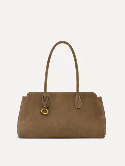 Oscar De La Renta The Aster In Suede In Sand