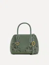 Oscar De La Renta The Mini Ivy In Suede In Green