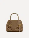 Oscar De La Renta The Mini Ivy In Suede In Sand