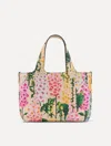 Oscar De La Renta The Mini Topaz Floral-print Tote Bag In Multi