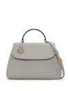 Oscar De La Renta The Poppy Top-handle Bag In Grey