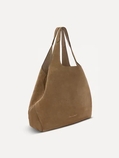 Oscar De La Renta The Topaz In Suede In Sand