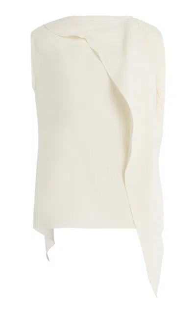 Oscar De La Renta Tie-neck Silk-georgette Blouse