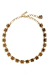 Oscar De La Renta Tiger's Eye Choker Necklace In Tiger Eye