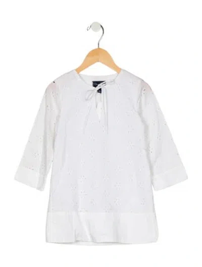 Pre-owned Oscar De La Renta Babies' Toddler Girls' Eyelet Lace Dress In White