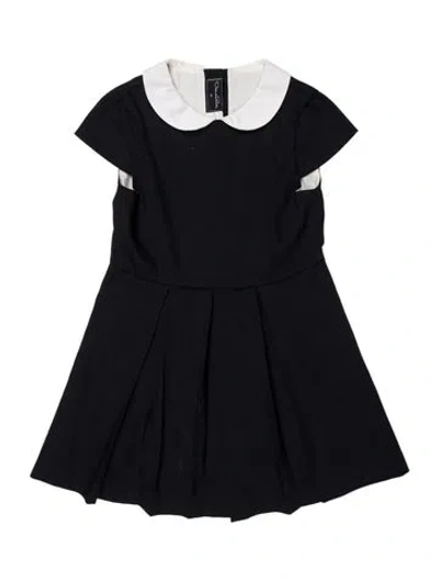 Pre-owned Oscar De La Renta Babies' Toddler Girls' Short Sleeve Dress In Blue