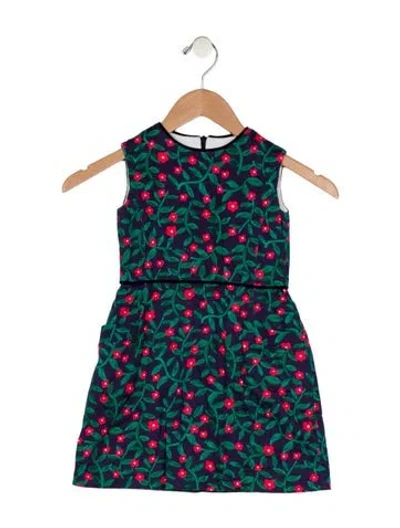Pre-owned Oscar De La Renta Babies' Toddler Girls Sleeveless Dress In Blue