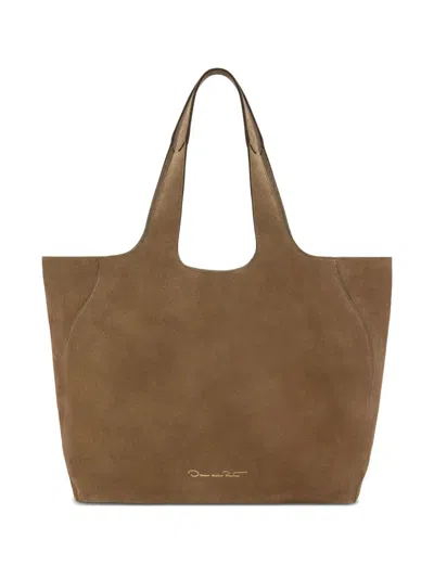 Oscar De La Renta Topaz Tote Bag In Brown